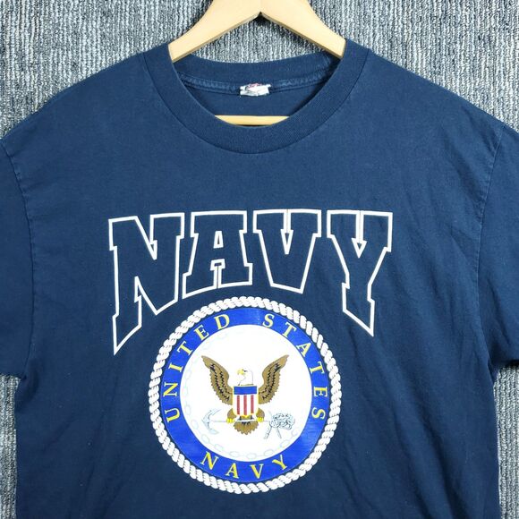 VTG United States US Navy USN Logo T-Shirts Shirt Men's XL - Picture 5 of 12